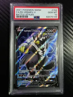 2021 Pokemon Battle Styles #152 Fa/Rs Urshifu V Battle Styles PSA 10 - Image 1