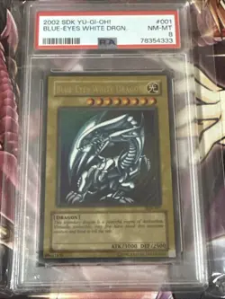 2002 Yu-Gi-Oh! Blue-Eyes White Dragon SDK-001 PSA 8 - Image 1