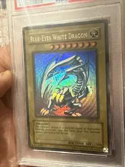 2002 Yu-Gi-Oh! Blue-Eyes White Dragon SDK-001 PSA 8 - Image 3