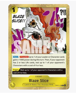 x4 Blaze Slice - OP07-116 - R - Foil One Piece Card Game - Image 1