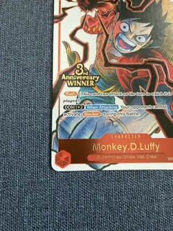 Monkey.D.Luffy - ST01-012 (3rd Anniversary Winner) ST01-012 One Piece Promo - Image 5