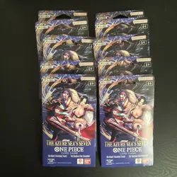 10 x One Piece OP14 - THE AZURE SEA’S SEVEN - Sleeved Blister Booster Packs Lot - Image 2