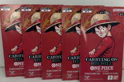One Piece OP-13 CARRYING ON HIS WILL Sleeved Booster Packs Lot Of 5 NEW/SEALED - Image 1