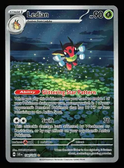 Ledian 144/142 Illustration Rare Stellar Crown Pokemon Card - Image 1