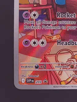 Team Rocket's Wobbuffet 203 Sv: Scarlet & Violet Promo Cards Holo - Image 4