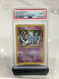 Pokemon TCG Mewtwo Legendary Collection Non-Holo Rare Card 29/110 PSA 8 - Image 1