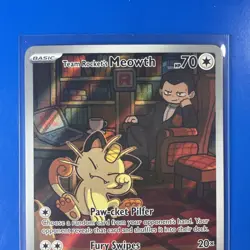Pokemon TCG Team Rockets Meowth Card 203/182 Destined Rivals Set - Image 2