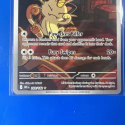 Pokemon TCG Team Rockets Meowth Card 203/182 Destined Rivals Set - Image 3