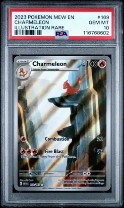 Pokemon TCG Charmeleon Scarlet Violet-151 Illustration Rare Card 169/165 PSA 10 - Image 1