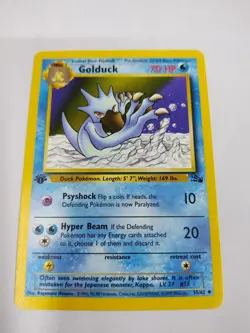 Mint/Nm Pokemon TCG Golduck Fossil 1st Edition Uncommon Card 35/62 - Image 1