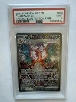 2023 Pokemon Obsidian Flames Charizard ex SIR #223 PSA 9 Trading Card Game TCG - Image 1