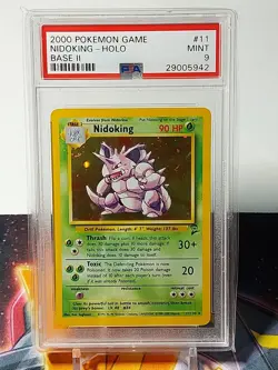 2000 Pokemon Base Set 2 PSA 9 Nidoking - Image 1
