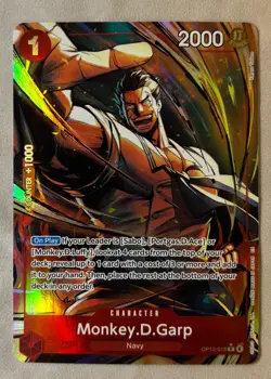 Monkey D. Garp Alt Art OP13-016 - One Piece English Card - Carrying on His Will - Image 1