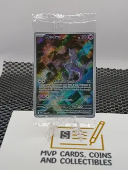MEWTWO SVP 052 Scarlet Violet 151 Promo Illustration MEW Pokemon Card SEALED - Image 1