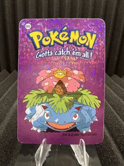 Venusaur #3 - Vintage Vending Machine Prism Sticker 2000 - Pokemon Card - Image 1