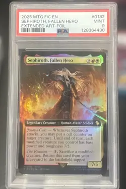 Magic: The Gathering Final Fantasy Sephiroth Fallen Hero Extended Art Foil PSA9 - Image 1