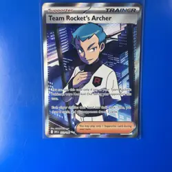Team Rocket’s Archer 223/182 Trainer Pokemon Card Destined Rivals TCG - Image 1