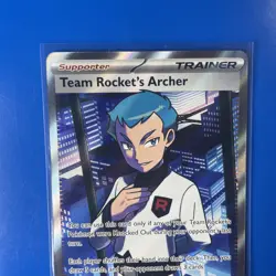 Team Rocket’s Archer 223/182 Trainer Pokemon Card Destined Rivals TCG - Image 2