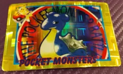 Pocket Monsters Anime Collection Bandai Carddass Holo 1998 Lapras Pikachu Prism - Image 2