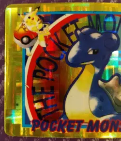 Pocket Monsters Anime Collection Bandai Carddass Holo 1998 Lapras Pikachu Prism - Image 3