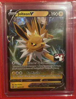 Pokemon TCG Jolteon V SWSH 151 Prize Series Play Pack Black Star Promo Stamped - Image 2