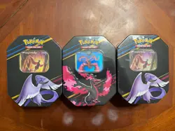 Pokemon TCG Crown Zenith Tins- (1)Moltres,, (2)Articuno - Lot of 3 Tins! - Image 1