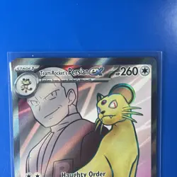 Team Rockets Persian EX 219/182 Ultra Rare Condition Pokemon TCG NM / Mint - Image 2