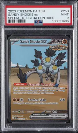 2023 POKEMON PAR EN-PARADOX RIFT SPECIAL ILLUSTRATION RARE SANDY SHOCKS EX PSA 9 - Image 1