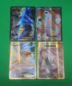 NM Pokemon XY Series Full Art Lot Of 4 EX's Kingdra, Camerupt, Pidgeot, Brock's - Image 1