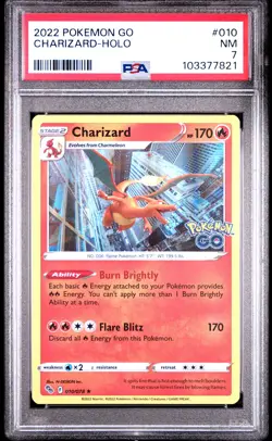 2022 POKEMON GO #010 CHARIZARD-HOLO PSA 7 - Image 1