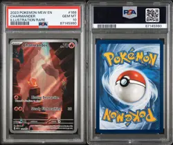 2023 Pokemon Mew EN-151 168/165 Charmander Illustration Rare PSA 10 - Image 3