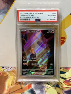 2023 Pokemon Mew EN-151 168/165 Charmander Illustration Rare PSA 10 - Image 4