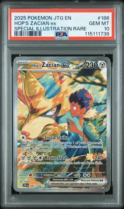 2025 POKEMON JTG EN-JOURNEY TOGETHER #186 HOP'S ZACIAN EX PSA 10 - Image 1