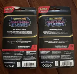 2x 2 Pack Mega Evolutions: Phantasmal Flames Pokemon Art Set Blister Packs Lot 2 - Image 3