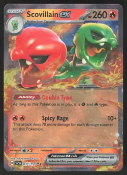 Scovillain ex 037/191 Double Rare Pokemon TCG Surging Sparks NM - Image 1