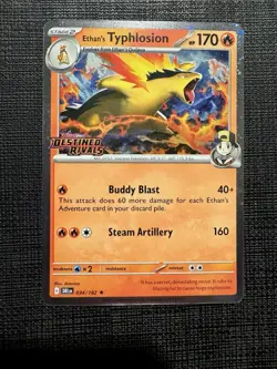 Pokemon TCG Ethan’s Typhlosion 034/182 SV10: Destined Rivals Stamped Promo NM - Image 1