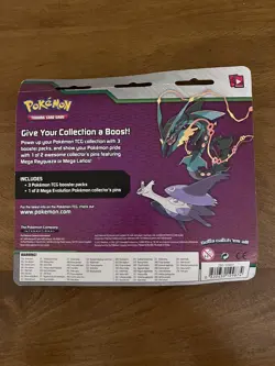 Pokemon XY Mega Evolutions 3 Booster Blister Pack Mega Rayquaza Pin Sealed - Image 2