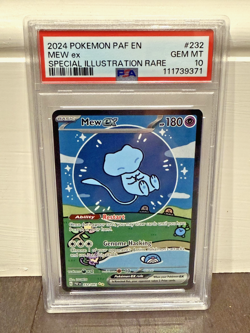 Pokemon Mew EX Bubble Mew PSA 10 Gem Mint 232/091 Sir SV Paldean Fates - Image 1