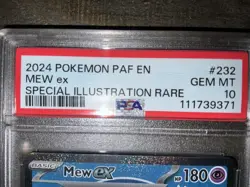 Pokemon Mew EX Bubble Mew PSA 10 Gem Mint 232/091 Sir SV Paldean Fates - Image 3