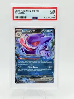 Pokemon Gengar ex 104/162 Temporal Forces - English - Mint PSA 9 - Image 1