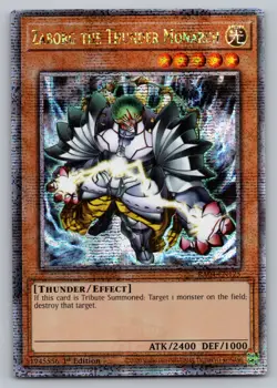 MISPRINT ERROR Zaborg the Thunder Monarch Yugioh RA04-EN125 QCR NM - Image 2