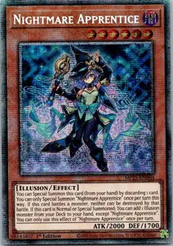 Yugioh Nightmare Apprentice MP25-EN004 1st Edition Starlight Rare NM - Image 1