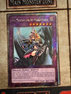 Yugioh Dark Magician Girl the Dragon Knight Platinum Secret Rare RA03 - Image 1