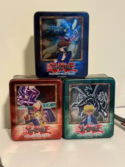 Yu-Gi-Oh! Vintage Red Eyes Black Dragon, Dark Magician, XYZ Cannon Tins [Empty] - Image 1