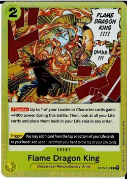 One Piece TCG Flame Dragon King ST13-017 Foil - Three Brothers Bond - English - Image 1
