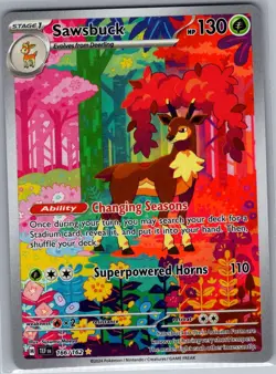 Sawsbuck 166/162 SV05: Temporal Forces - Pokemon Card - NM - Image 1