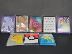 Lot Of 5 Pokemon ETB Mixed Card Sleeves NEW SEALED - Image 1
