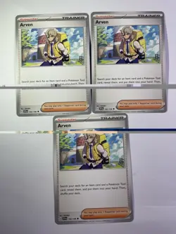 (3x Pokemon TCG Arven Card 166/198 Scarlet & Violet Base Set Regular - Image 1
