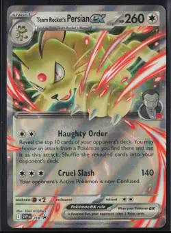 Team Rocket's Persian ex Promo SV: Scarlet & Violet Promo Cards 218 NM - Image 1
