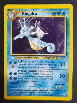 Kingdra 8/111 Holo - Neo Genesis Set - Pokemon Card - Lightly Played - Image 1